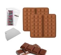 Moule en silicone pour barres de chocolat | Moules de cuisson en silicone antiadhésif, pour four, micro-ondes et congélateur, pour chocolat, dessert, biscuits, ainsi que pour mariage, fête et cuisine