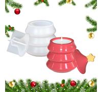 Moule en silicone pour bocaux d'arbre de Noël - Fonte avec silicone, formes de ciment pour décoration de maison, pour professeurs d'art amateurs, amateurs de travaux manuels, projets festifs