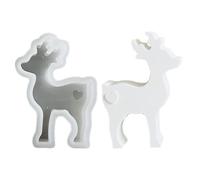 Moule en silicone pour bois de cerf - Moule en résine - Moule à élan de Noël - Pour fondant, tête de cerf, époxy, support de cerf, élan - Moules en résine pour décoration d'ornements