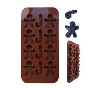 Moule en silicone pour bonhomme en pan de, moule en silicone pour pan di | Moule à bonbons à 12 cavités - Moule de Noël, moule à bâtonnets de sucre pour la cuisson des chocolats, des bonbons et des bi