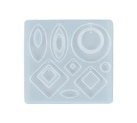 Moule en silicone pour boucles d'oreilles, pendentifs, bijoux, décoration à suspendre, losange, miroir irrégulier, moule en silicone pour moulage de résine