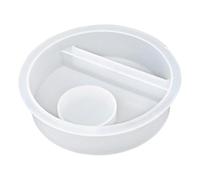 Moule en silicone pour bougeoir en résine, moules en silicone en fonte époxy pour chandelier, moule de coulée pour bougeoir époxy, moules d'art de bougeoir de lumière thé silic