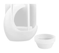 Moule en Silicone pour Bougeoir Lune, Moulage Époxy Blanc | Souple, une Seule Pièce, Démoulage Net, Surface Lisse et Transparente, pour Loisirs Créatifs DIY