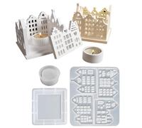 Moule en silicone pour bougeoir | Moule de moulage - Moule creux en silicone pour bougeoir - pour bricolage, Noël, Saint-Valentin, décoration de table, plâtre, résine, chocolat, gelée pour débutants