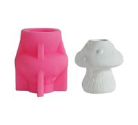 Moule en silicone pour bougeoir, socle de bougie - Moule en silicone pour photophore en forme de champignon - Moule de base en silicone - Décoration de la maison