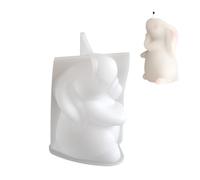 Moule en silicone pour bougie créative Décoration de la maison Moule en plâtre en forme de lapin Aromathérapie Fabrication de bijoux Fournitures Décoration de la maison Silicone