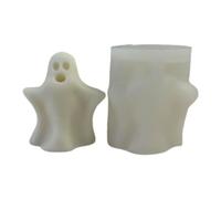 Moule en silicone pour bougie d'aromathérapie fantôme d'Halloween - Moule amusant pour chocolat, savon, plâtre, gâteau en résine - Décoration en gypse