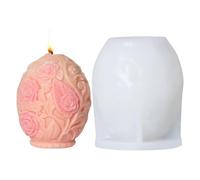 Moule en silicone pour bougie en forme d'œuf - Statue d'œuf de Pâques - Décoration de maison - Pour le printemps, les vacances, la maison, le plâtre, l'art du moulage en résine époxy pour