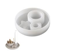 Moule en Silicone pour bougie étoile et lune et porte-encens, adapté à la décoration de la maison et projets de cadeaux faits à la main, moule en Silicone
