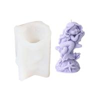 Moule en Silicone pour bougie princesse sirène, fait à la main, plâtre océan 3D, en résine époxy, moules en gypse, décoration de bureau, moules en Silicone pour la cuisson