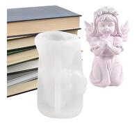 Moule en silicone pour bougies en forme d'ange avec prière, ange en silicone, pour faire des bougies, ange garçon fille qui prie, moule décoratif en résine époxy fondant pour
