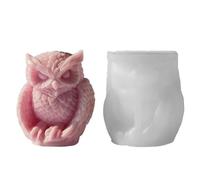 Moule en silicone pour bougies en forme de chouette, moule à mouler en silicone pour statues de chouette, débutants, amoureux des animaux, formes de statues d'animaux, couple familial, plaisir