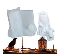 Moule en silicone pour bougies fantômes décoration de ciment 3D moulé | Matrice pour travaux manuels en résine époxy débutants, amoureux, travaux manuels, enseignants, art, maison, bureau T