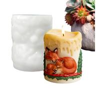 Moule en silicone pour bougies, outil pour projets artistiques décoratifs | Moule en silicone pour bougie cylindrique avec animaux pour débutants, experts, projets scolaires, études, rencontre C