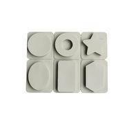 Moule en silicone pour bricolage artisanat avec 6 trous en forme de fleur aromathérapie diffuseur pierre pendaison signe moule pour bougie savon bricolage artisanat