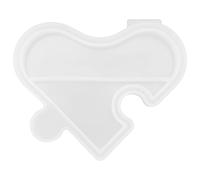 Moule en Silicone pour bricolage, plateau en forme de cœur d'amour, boîte de rangement, miroir, réglage manuel, boîte à bijoux pour le rangement de bijoux, cadeau