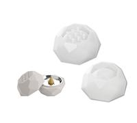 Moule en silicone pour brûleurs d'encens en béton, moules faits à la main, boîte de rangement pour bijoux, ciment, plâtre, résine