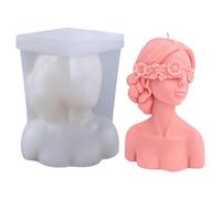 Moule en silicone pour buste de fille - Forme de sculpture avec les yeux bandés en résine détaillée, moule de moulage de savon, artisanat artisanal, fabricant de gelée de chocolat | Pâtisserie à domic