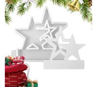 Moule en silicone pour chandeliers | Moule de chandelier créatif en résine avec étoiles doubles, fournitures artisanales, bougeoir fait à la main, moule en silicone