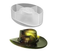 Moule en silicone pour chapeau de cowboy - Moule en résine époxy réutilisable, forme de chocolat de cowboy 3D facile à nettoyer, outil de cuisson dans la cuisine | Moule artisanal pour f