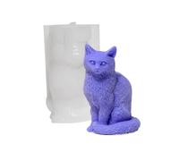 Moule En Silicone Pour Chat - 2,20 Pouces Moule À Bougie DIY | Silicone Alimentaire Souple - Résistant À La Température, Facile À Nettoyer Et À Démouler, Pour Bougies, Résine, Projets D’artisanat