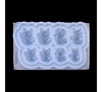 Moule en silicone pour chats porte-bonheur - Moule en résine époxy pour animaux créatifs - Pour exposition du Nouvel An - Bijoux en résine