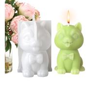 Moule en silicone pour chien mignon - Moule en silicone pour chiot | Moules à bougie de chien | Moule en plâtre d'animaux mignons | Outil de coulée de plâtre décoration de table, moule à béton 3D