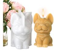 Moule en silicone pour chien mignon - Moule en silicone pour chiot | Moules à bougie de chien | Moule en plâtre d'animaux mignons | Outil de coulée de plâtre décoration de table, moule à béton 3D