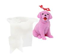 Moule en silicone pour chiens - Plateau de savon, forme de bougie | fusion de cire animaux réalistes, chiot flexible aliments artisanaux en résine fait à la main,