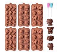 Moule en silicone pour chocolat,6 Pièces Réutilisables pour Artisanat DIY | Moule de Création pour Résine | Décoration de gâteaux, bonbons, cupcakes, gelées, pâtisseries