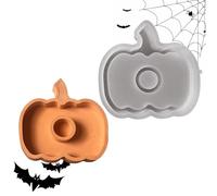 Moule en silicone pour citrouille, 2 en 1, pour Halloween, moule à citrouille, moule à citrouille, moule à bougie réutilisable, pour savon, gâteau d'automne, chocolat
