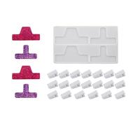 Moule en silicone pour clips en polypropylène, moule artisanal avec démoulage facile, pour papeterie, fournitures traditionnelles, planificateur d'ajouts