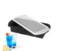 Moule En Silicone Pour Congélateur - Moules Résistants à 4 Cavités avec Couvercle, Démoulage Facile Même par Temps Chaud | Ustensile de Cuisine Idéal Pour Soupe, Sauce, Camping, Restaurant, Maison