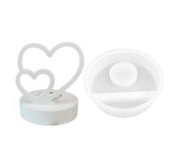 Moule en silicone pour couple, moules en forme de cœur en silicone, Plateau de bougies votives de pièce maîtresse de table, Coeur Résine Époxy Coulée Baiser Couple Photophore Bougeoir Moule pour