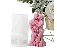 Moule en silicone pour couples amoureux - Moule en résine câlin - Sculpture romantique - Moule 3D pour la décoration de mariage de la Saint-Valentin - Outil de moulage de bougies pour anniversaire