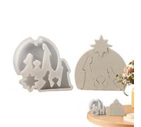 Moule en silicone pour crèche de Noël en résine époxy - Moule en résine catholique de la Sainte Famille - Moule en silicone pour décoration de la maison en résine, moule en silicone