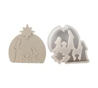 Moule en silicone pour crèche de Noël | Moule en résine catholique Sainte Famille - Moule en silicone pour décoration d'intérieur en résine