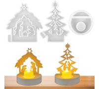 Moule En Silicone Pour Crèche, Moule Resine Epoxy, Moule Silicone Platre, Moule Silicone Bougeoir Crèche 3d, Moules Bougeoir Silicone Pour Bougie, Artisanat Décoration De Maison