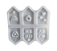 Moule en silicone pour créer des petits pendentifs creux détaillés en forme de maison, lampe de nuit, moule pour résines, béton coulé, modèle miniature