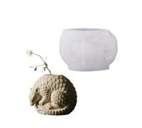 Moule en silicone pour créer des pots de fleurs uniques en forme de pangolin, des supports de bijoux et des projets décoratifs en résine en béton, moule multifonction en silicone