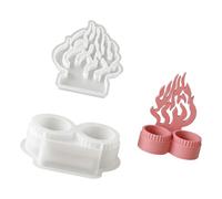 Moule en silicone pour créer une forme de lettre, Pattern 1 | Moule créatif en Silicone pour fabriquer des bougeoirs hexagonaux et étoiles, pour projets artisanaux comme cadeaux