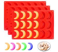 Moule en silicone pour croissant vanille, 18 cavités, moule à chocolat, gelée, moule à gâteau pour accessoires de cuisson (3)