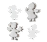 Moule en silicone pour décoration de bureau faite à la main en forme d'étoile tenant un garçon et une fille