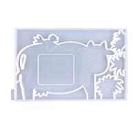Moule en silicone pour décoration de cadre photo, dinosaure, éléphant, vache, pendentif en résine époxy, adapté pour cadres photo pour moulage de résine