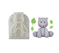 Moule en silicone pour décoration de gâteau en forme d'animal - Motif : singe, lapins, éléphant, girafe - Résine époxy