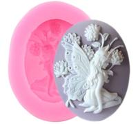 Moule en silicone pour décoration de gâteau - Motif camée - Cadre ovale - Pour fondant, bonbons, chocolat, savon, résine