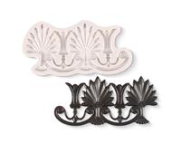 Moule en Silicone pour Décoration de Gâteaux, Moule Flexible à Relief Baroque Vintage Résistant à la Température pour Glaçage Cupcakes, pour Pâtisserie Professionnelle et Maison