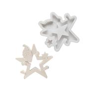 Moule en silicone pour décoration de la maison, figurine de Père Noël, accessoire de Noël, fournitures de fabrication de bijoux, plâtre réutilisable