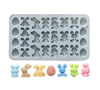 Moule en silicone pour décoration de Pâques - Forme de lapin et d'œuf compatible avec les gâteaux au chocolat, peut être utilisé pour faire des biscuits et de la gelée | Idéal pour décorer la maison,