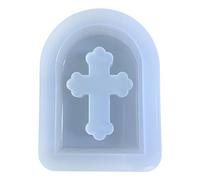 Moule en silicone pour décoration de pierres tombales croisées - Moule de décoration fait à la main pour la Saint-Valentin, un anniversaire - Moules pour pierre tombale croisée pour résine